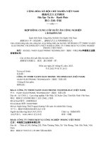MẪU HỢP ĐỒNG SUẤT ĂN CÔNG NGHIỆP TRUNG- VIỆT