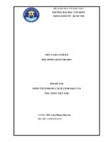 Đề tài phân tích phong cách lãnh Đạo của Ông trần việt anh