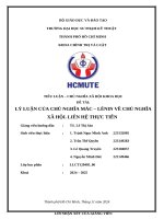 Đề tài lý luận của chủ nghĩa mác – lênin về chủ nghĩa xã hội  liên hệ thực tiễn