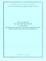 Báo cáo Đề xuất cấp giấy phép môi trường của dự Án Đầu tư hệ thống xuất hàng xá, mái che và mở rộng cảng nhập nguyên liệu công suất 500 000 t năm