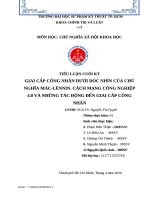 Giai cấp công nhân dưới dóc nhìn của chủ nghĩa mác lênnin  cách mạng công nghiệp 4 0 và những tác Động Đến giai cấp công nhân