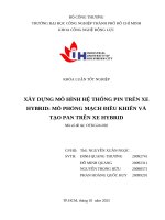 IUH - KHÓA LUẬN TỐT NGHIỆP CÔNG NGHỆ ĐỘNG LỰC - XÂY DỰNG MÔ HÌNH HỆ THỐNG PIN TRÊN XE HYBRID: MÔ PHỎNG MẠCH ĐIỀU KHIỂN VÀ TẠO PAN TRÊN XE HYBRID
