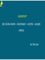 Hội chứng mayer  rokitansky  kuster  hauser