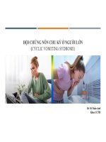 Hội chứng nôn chu kỳ Ở người lớn
