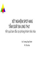 Xét nghiệm spot mas tầm soát Đa ung thư