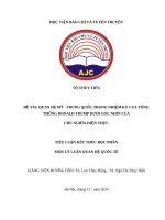 Đề tài quan hệ mỹ   trung quốc trong nhiệm kỳ của tổng thống donald trump dưới góc nhìn của chủ nghĩa hiện thực
