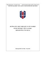 Hướng dẫn thực hiện Đề Án tốt nghiệp dành cho học viên cao học Định hướng Ứng dụng