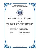 Đánh giá hoạt Động bán hàng tại công ty cp xnk hóa chất và thiết bị kim ngưu