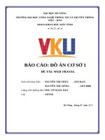 Báo cáo Đồ Án cơ sở 1 Đề tài web travel