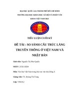 Đề tài  so sánh cấu trúc làng truyền thống Ở việt nam và nhật bản