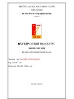 Bài tập cơ khí Đại cương Đề số3 sản phẩm bánh răng