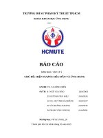 Báo cáo môn học vật lý 2 chủ Đề hiện tượng siêu dẫn và Ứng dụng