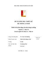 Đồ Án môn học thiết kế hệ thống cơ khí thiết kế hệ dẫn Động cho kho hàng tự Động