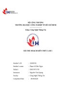 IUH - BÀI THU HOẠCH KIẾN THỨC LAB 3