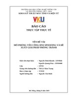 Đề tài mô phỏng tấn công dns spoofing và Đề xuất giải pháp phòng tránh