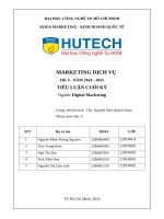 Tiểu luận cuối kỳ ngành digital marketing marketing dịch vụ