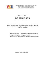 Báo cáo Đồ Án cơ sở 4 xây dựng hệ thống cập nhật Điểm phúc khảo