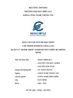 Báo cáo chuyên Đề học phần lập trình website nâng cao quản lý quisk shop website bán thiết bị thông minh