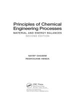 Principles of Chemical Engineering Processes - Material and energy balances second edition