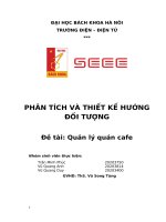 Phân tích và thiết kế hướng Đối tượng Đề tài quản lý quán cafe