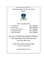 Kết quả sau Điều trị nội khoa viêm túi thừa Đại tràng Ở người cao tuổi