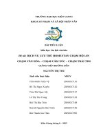 Đề tài dịch vụ lưu trú homestay chạm hội an chạm văn hóa – chạm cảm xúc – chạm trái tim