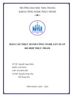 Báo cáo thực hành công nghệ sản xuất Đồ hộp thực phẩm