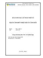 Đồ Án môn học kỹ thuật Điện tử mạch cảm biến nhiệt Độ có cảnh báo
