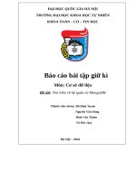Báo cáo bài tập giữ kì môn cơ sở dữ liệu Đề tài tìm hiểu về hệ quản trị mongodb