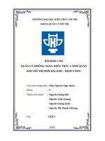 Báo cáo quản lý không gian, kiến trúc cảnh quan khu Đô thị mới Đại kim – Định công