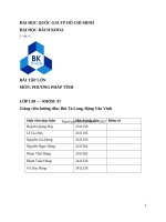 Bài tập lớn môn phương pháp tính