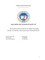 Đề tài Đầu tư fdi của hoa kỳ vào ngành công nghiệp bán dẫn tại việt nam thực trạng và gợi Ý chiến lược thu hút
