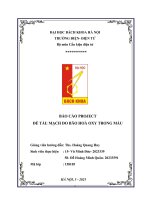 Báo cáo project Đề tài mạch Đo bão hoà oxy trong máu