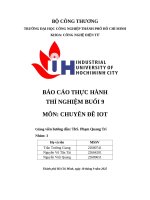 IUH - BÁO CÁO THỰC HÀNH THÍ NGHIỆM BUỔI 9 - MÔN: CHUYÊN ĐỀ IOT