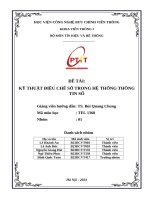 Đề tài kỹ thuật Điều chế số trong hệ thống thông tin số
