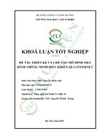 Thiết kế và chế tạo mô hình nhà kính thông minh Điều khiển qua internet