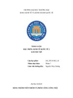 Lập một Đồ thị tương tự như Đồ thị 1 1 cho quốc gia 1 nhưng trục hoành biểu thị lượng hàng hóa y và trục tung biểu thị giá hàng hóa y, vẽ Đường cung Ứng sy tương tự Đường cung Ứng sx