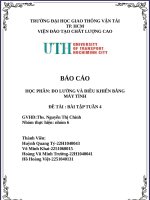 Báo cáo học phần Đo lường và Điều khiển bằng máy tính Đề tài  bài tập tuần 4