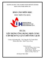 IUH - Báo cáo môn học Phát triển ứng dụng - Xây dựng ứng dụng nhà cung cấp dịch vụ lựa chỗ ở du lịch