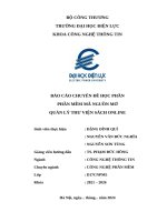 Báo cáo chuyên Đề học phần phần mềm mã nguồn mở quản lý thư viện sách online