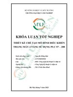 Thiết kế chế tạo mô hình Điều khiển thang máy 4 tầng sử dụng plc s7 – 200
