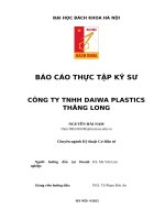 Báo cáo thực tập kỹ sư công ty tnhh daiwa plastics thăng long