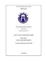 Báo cáo thực hành nghề nghiệp học phần thực hành nghề nghiệp 2 công ty luật tnhh sen vàng
