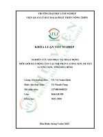 Nghiên cứu gis phục vụ hoạt Động môi giới bất Động sản tại thị trấn lương sơn, huyện lương sơn, tỉnh hòa bình