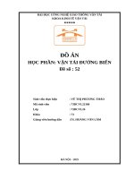 Đồ Án học phần vận tải Đường biển Đề số  52