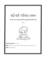 Đề tiếng anh thcs bn