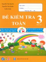 Đề kiểm tra toán lớp 3 học kì 1 kết nối tri thức nguyễn văn quyền