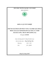 Một số giải pháp nâng cao hiệu quả hoạt Động sản xuất kinh doanh tại công ty tnhh nguyệt long