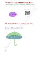 Đề thi thật tntv lớp 1 vòng 3 mở ngày 18 9 2025