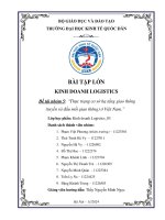Đề tài nhóm 5 thực trạng cơ sở hạ tầng giao thông (tuyến và Đầu mối giao thông) Ở việt nam